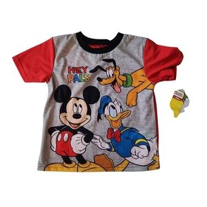 Disney Red and‎ Gray Mickey Mouse and Friends Tee Size 4T